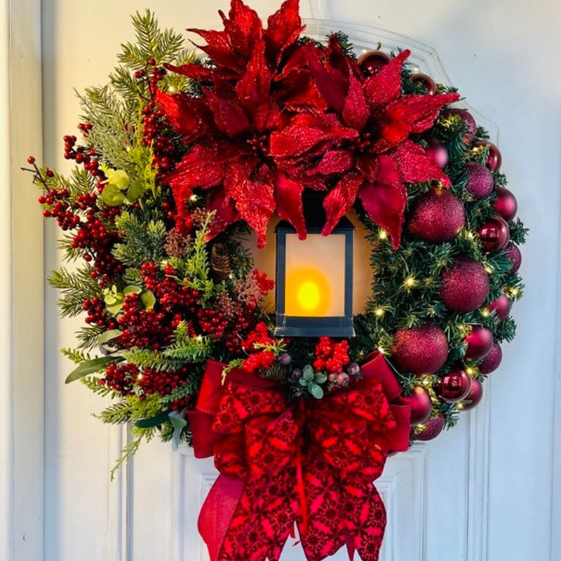 Sacred Christmas Wreath with Lights